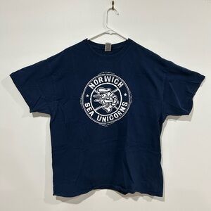 Norwich Sea Unicorns Navy Blue T-Shirt Minor League Baseball